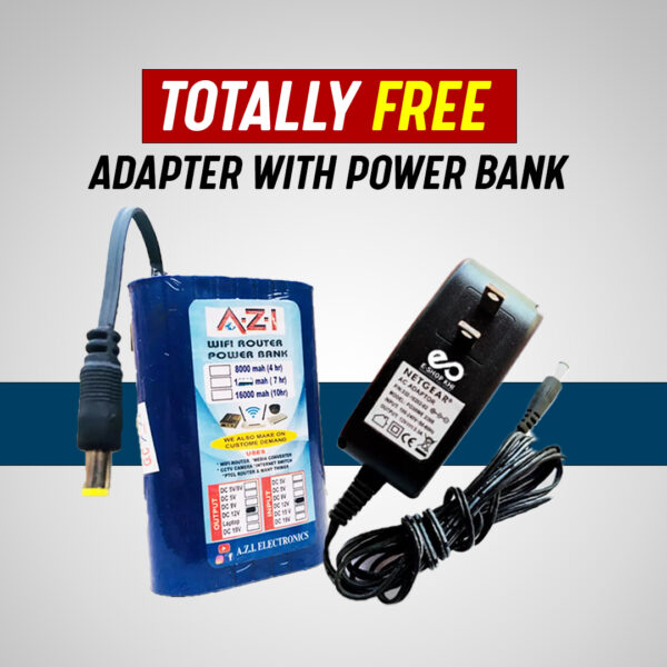 Wifi Router Power Bank 12v Any Router - 5 Hours + Backup Free Adapter